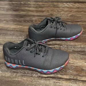NOBULL Gray Athletic Shoes with Multicolor Sole